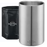 SILBERTHAL Glacette Bottiglia Vino -2 Busta incluse - Secchiello vino refrigerante - Wine Cooler