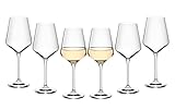 Gerlach 1760, calici da vino bianco, set di 6 bicchieri da vino bianco in cristallo da 450 ml,...