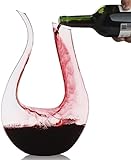 Decanter,Smaier 1200ml Decantatore di vino Aeratore Caraffa Accessori vino set da Regalo
