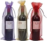 Confezione da 30 sacchetti da vino, 13,5 x 37,3 cm, riutilizzabili, semplici da avvolgere per...